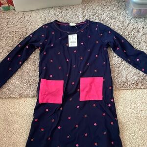 Crewcuts Long sleeve apple dress NWT